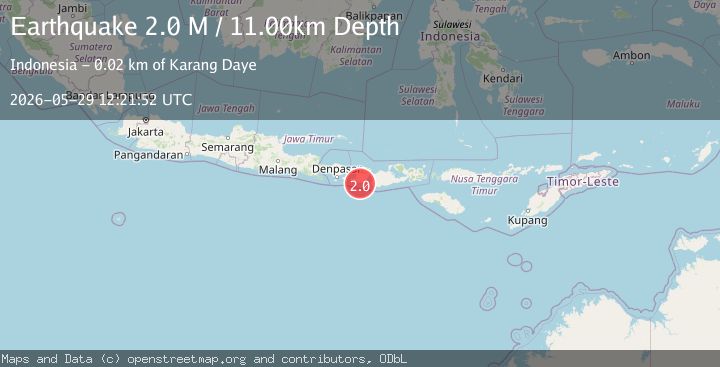 Map of Sumbawa Region, Indonesia