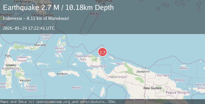 Map of West Papua Region, Indonesia