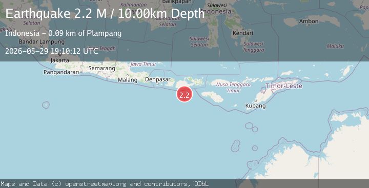 Map of Sumbawa Region, Indonesia