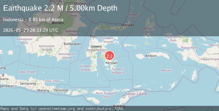 Map of Sulawesi, Indonesia