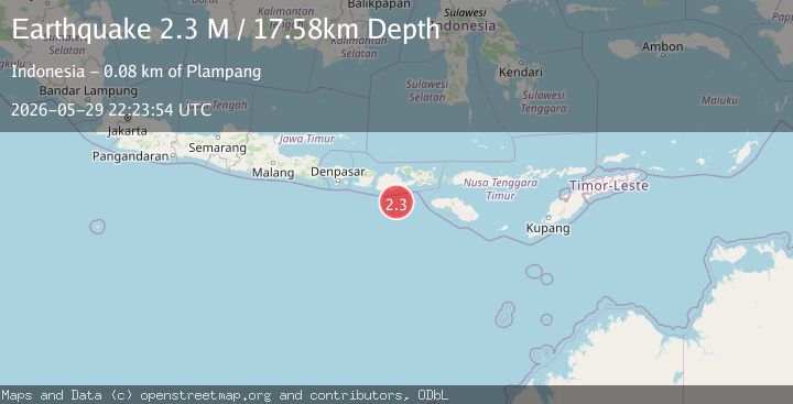Map of Sumbawa Region, Indonesia