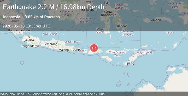 Map of Sumbawa Region, Indonesia