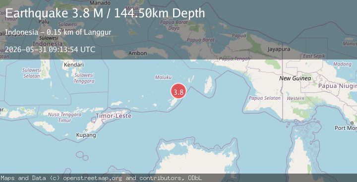 Map of Tanimbar Islands Region, Indonesia