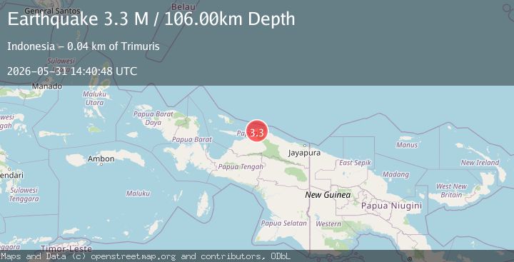 Map of Near North Coast of West Papua