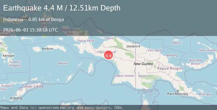 Map of West Papua, Indonesia