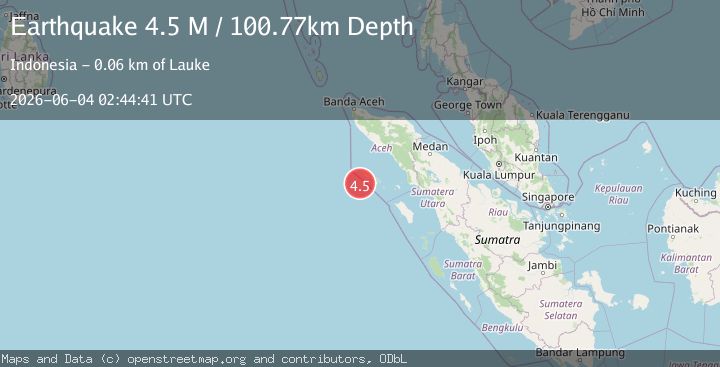 Map of Off West Coast of Northern Sumatra