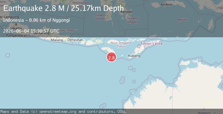 Map of Sumba Region, Indonesia