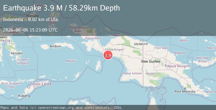 Map of West Papua Region, Indonesia