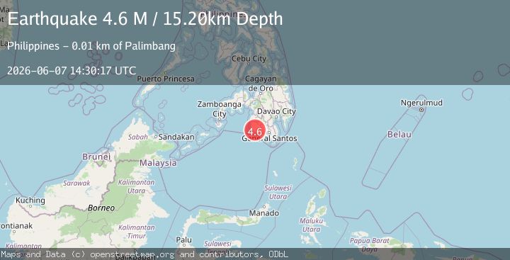 Map of Mindanao, Philippines