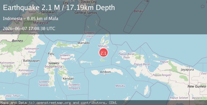 Map of Halmahera, Indonesia