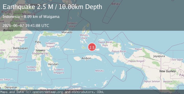 Map of Halmahera, Indonesia