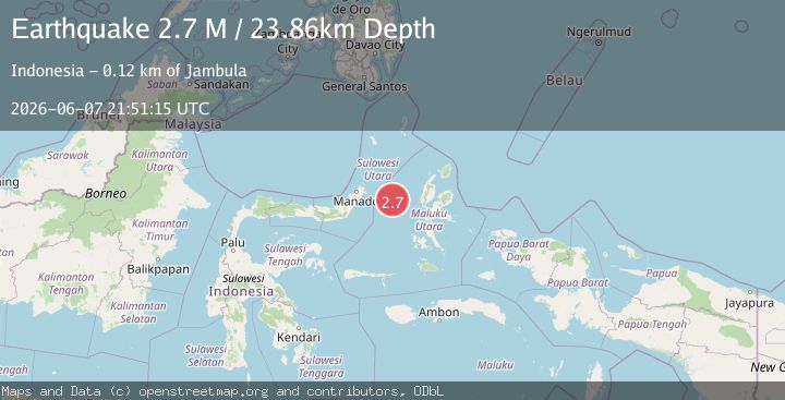 Map of Northern Molucca Sea