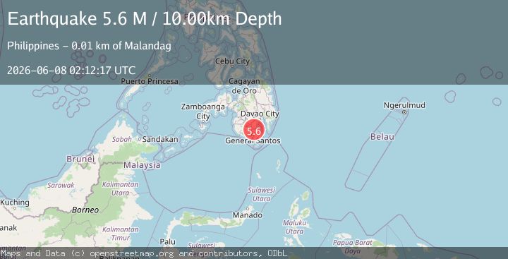 Map of Mindanao, Philippines