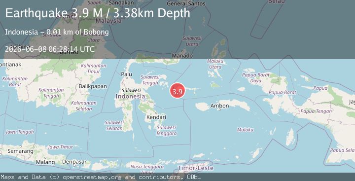 Map of Southern Molucca Sea