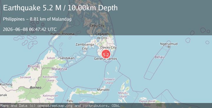 Map of Mindanao, Philippines