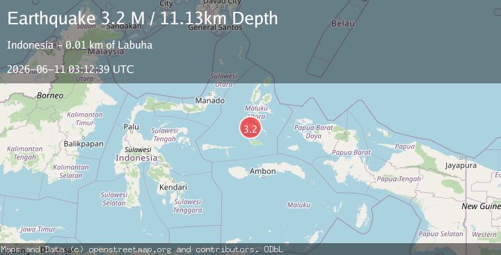 Map of Halmahera, Indonesia