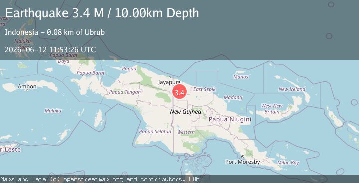 Map of New Guinea, Papua New Guinea