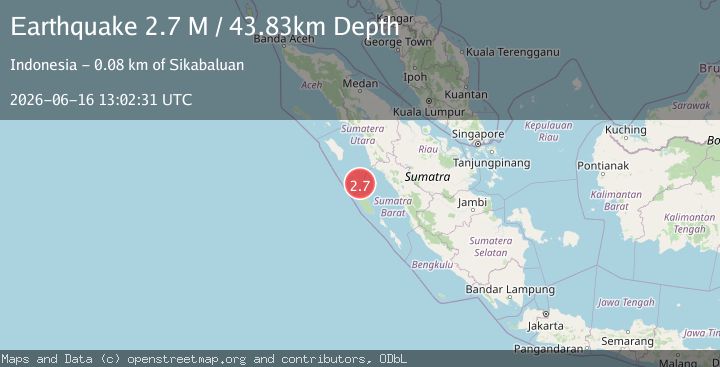 Map of Southern Sumatra, Indonesia