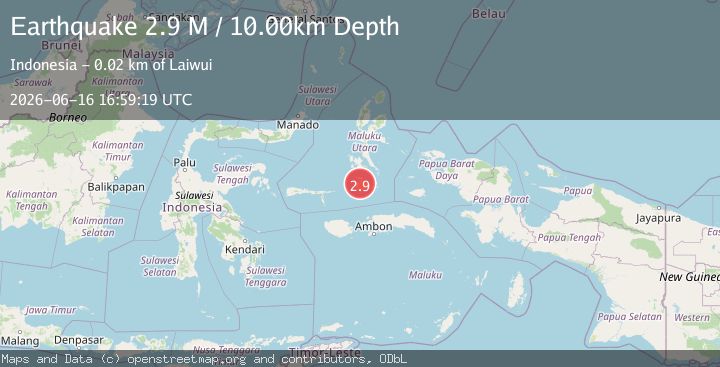 Map of Halmahera, Indonesia