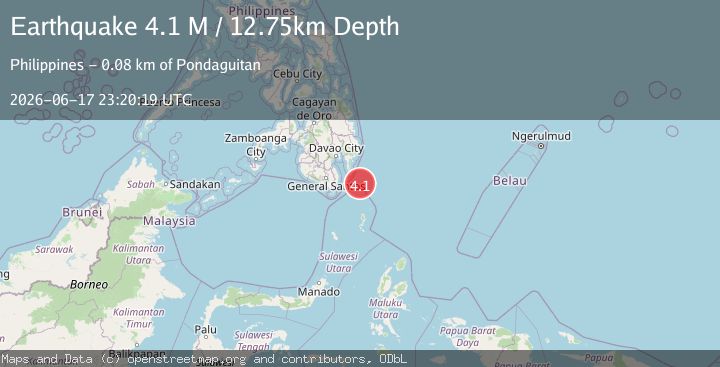 Map of Mindanao, Philippines