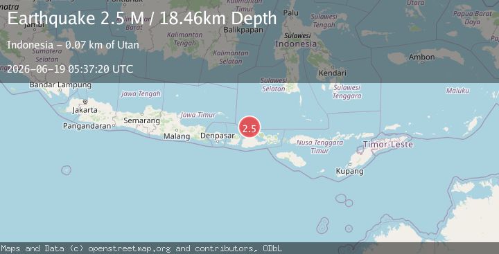 Map of Bali Sea