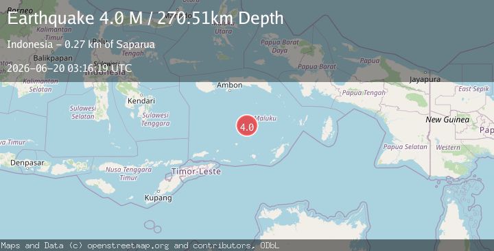 Map of Banda Sea