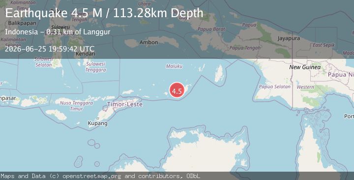 Map of Tanimbar Islands Region, Indonesia