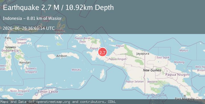Map of West Papua Region, Indonesia
