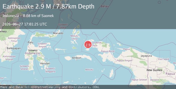 Map of West Papua Region, Indonesia