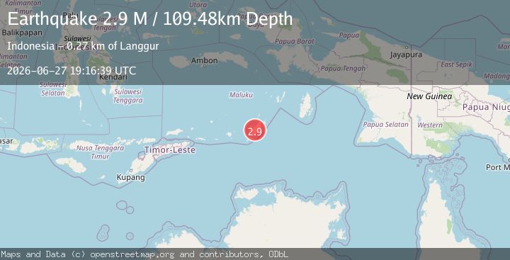 Map of Tanimbar Islands Region, Indonesia