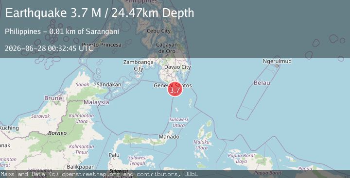 Map of Mindanao, Philippines