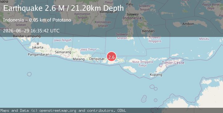 Map of Sumbawa Region, Indonesia