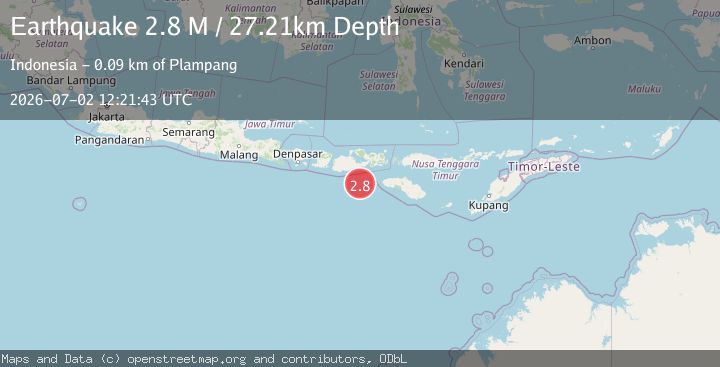 Map of Sumbawa Region, Indonesia