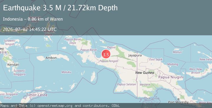 Map of West Papua Region, Indonesia