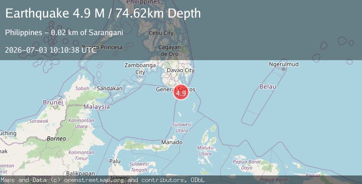 Map of Mindanao, Philippines