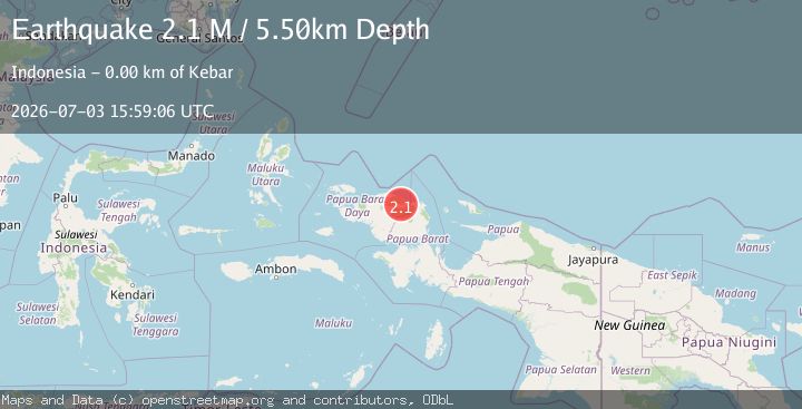 Map of West Papua Region, Indonesia