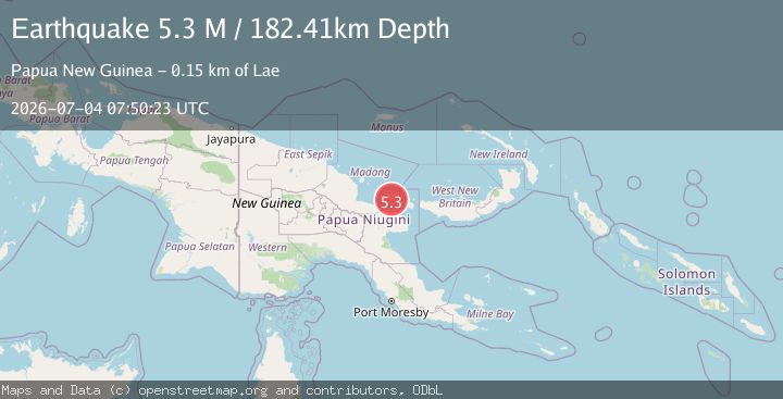 Map of Papua New Guinea Region