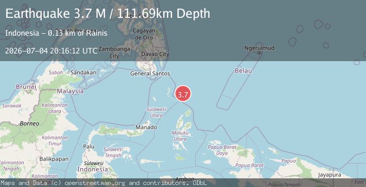 Map of North of Halmahera, Indonesia