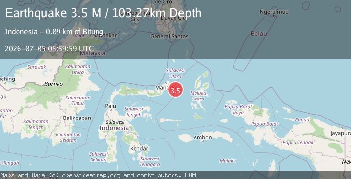 Map of Northern Molucca Sea