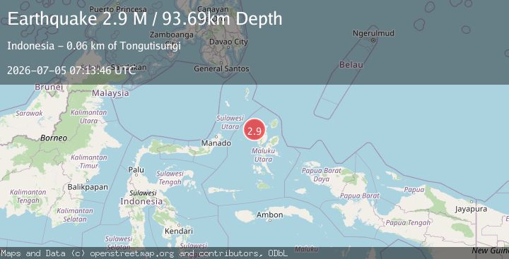 Map of Halmahera, Indonesia