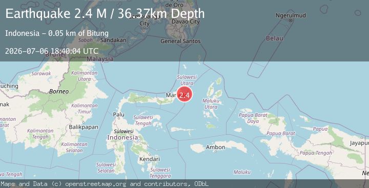 Map of Northern Molucca Sea