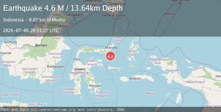 Map of Southern Molucca Sea