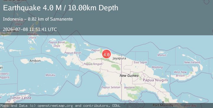 Map of West Papua, Indonesia