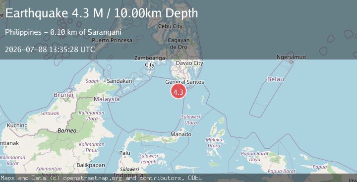 Map of Celebes Sea