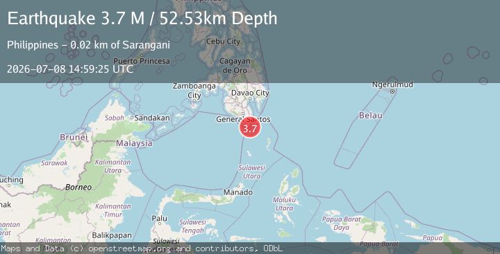 Map of Mindanao, Philippines