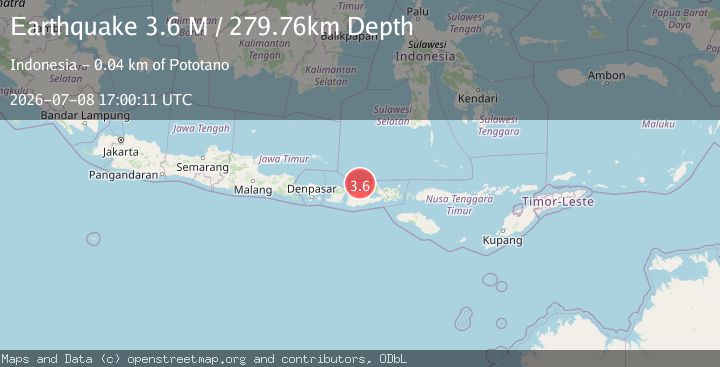 Map of Sumbawa Region, Indonesia