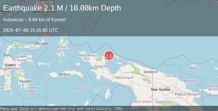 Map of West Papua Region, Indonesia