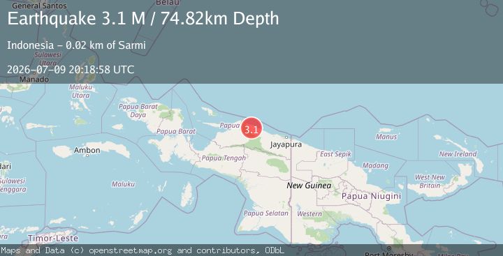 Map of Near North Coast of West Papua