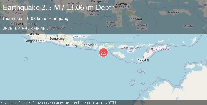 Map of Sumbawa Region, Indonesia