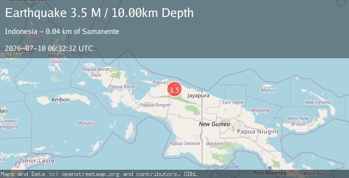 Map of West Papua, Indonesia